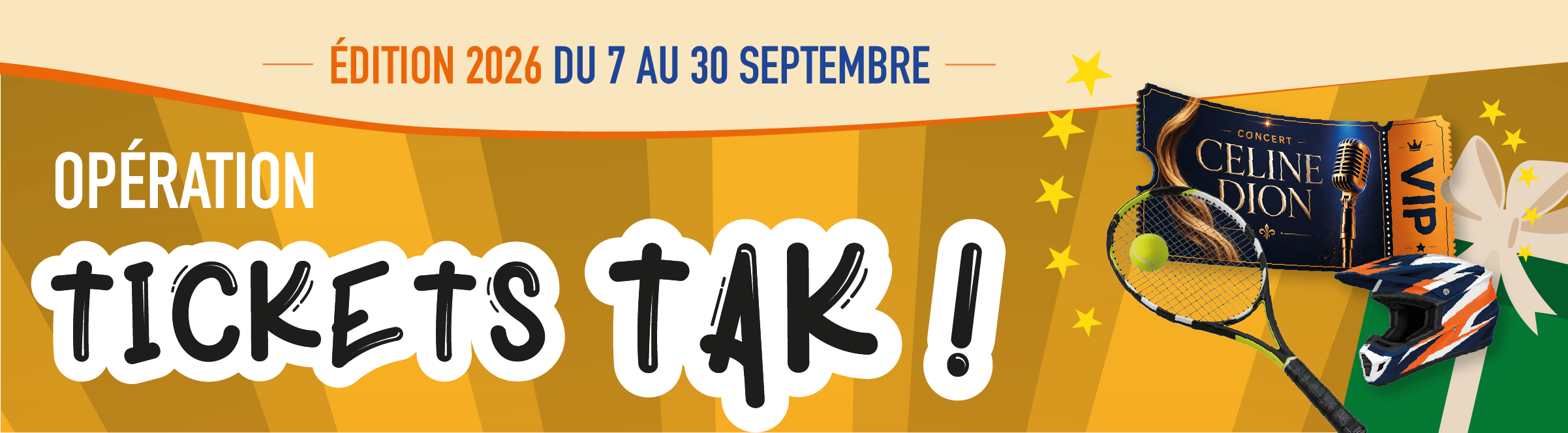 Tickets TAK! – Opération spéciale du 7 au 30 septembre 2026